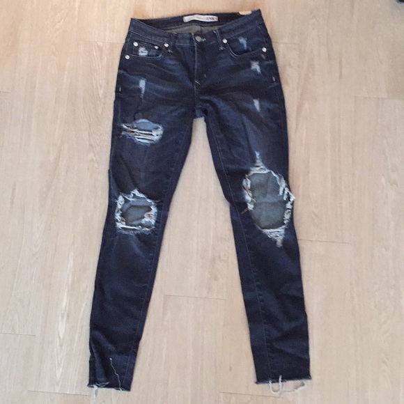 Lovers + Friends Denim - Lovers & Friends destroyed black denim